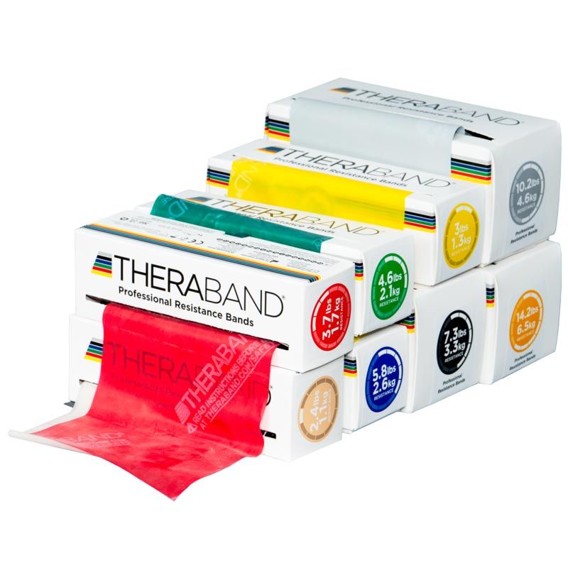 Bandes élastiques de musculation THERABAND® avec Latex 5,5 m