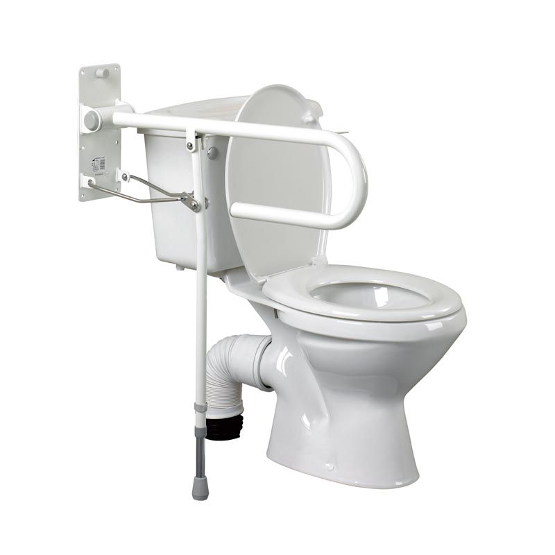 Barre d'appui WC relevable sur pied 76 cm Devon